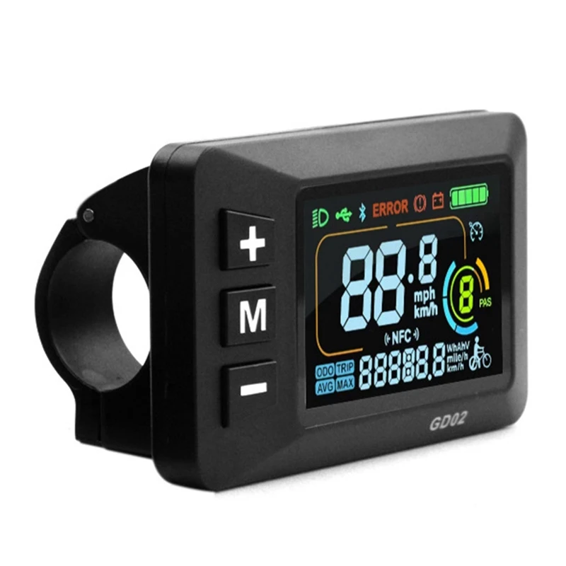 Panneau d'affichage de conseil de Prada de mètre d'affichage d'affichage à cristaux liquides de vélo électrique LCD-GD02 24V 36V 48V 52V 60V pour le scooter électrique 5PIN