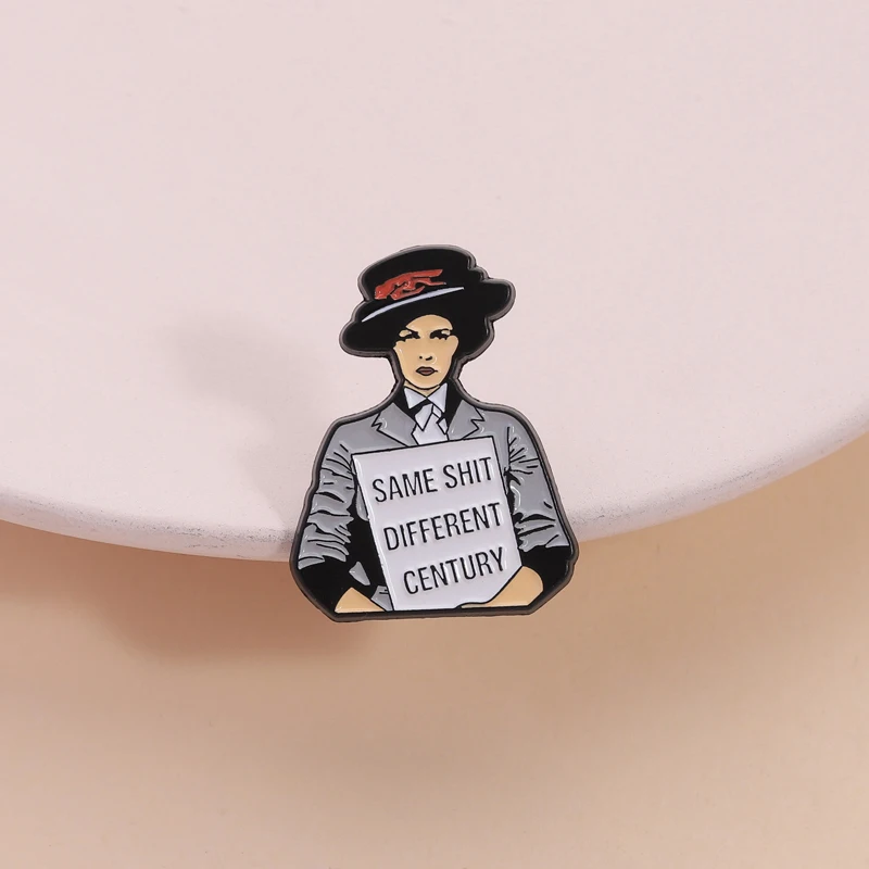 Feministische Frauen Girl Power Emaille-Pins: Bury the Patriarchy, Gender Power Equality Broschen, Anstecknadeln, Schmuckgeschenke für Freunde – Detail 30