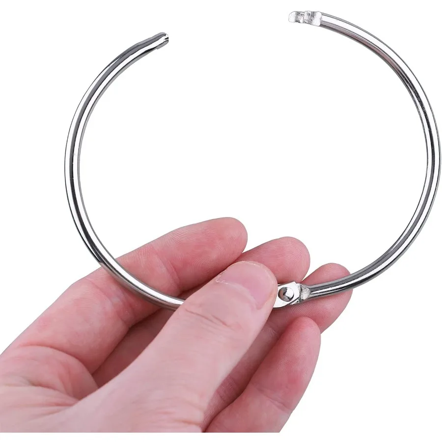 3 Polegada 12 pacote anéis de pasta de folhas soltas para flashcards cartões de índice extra grande livro anéis de papel com metal niquelado aço f