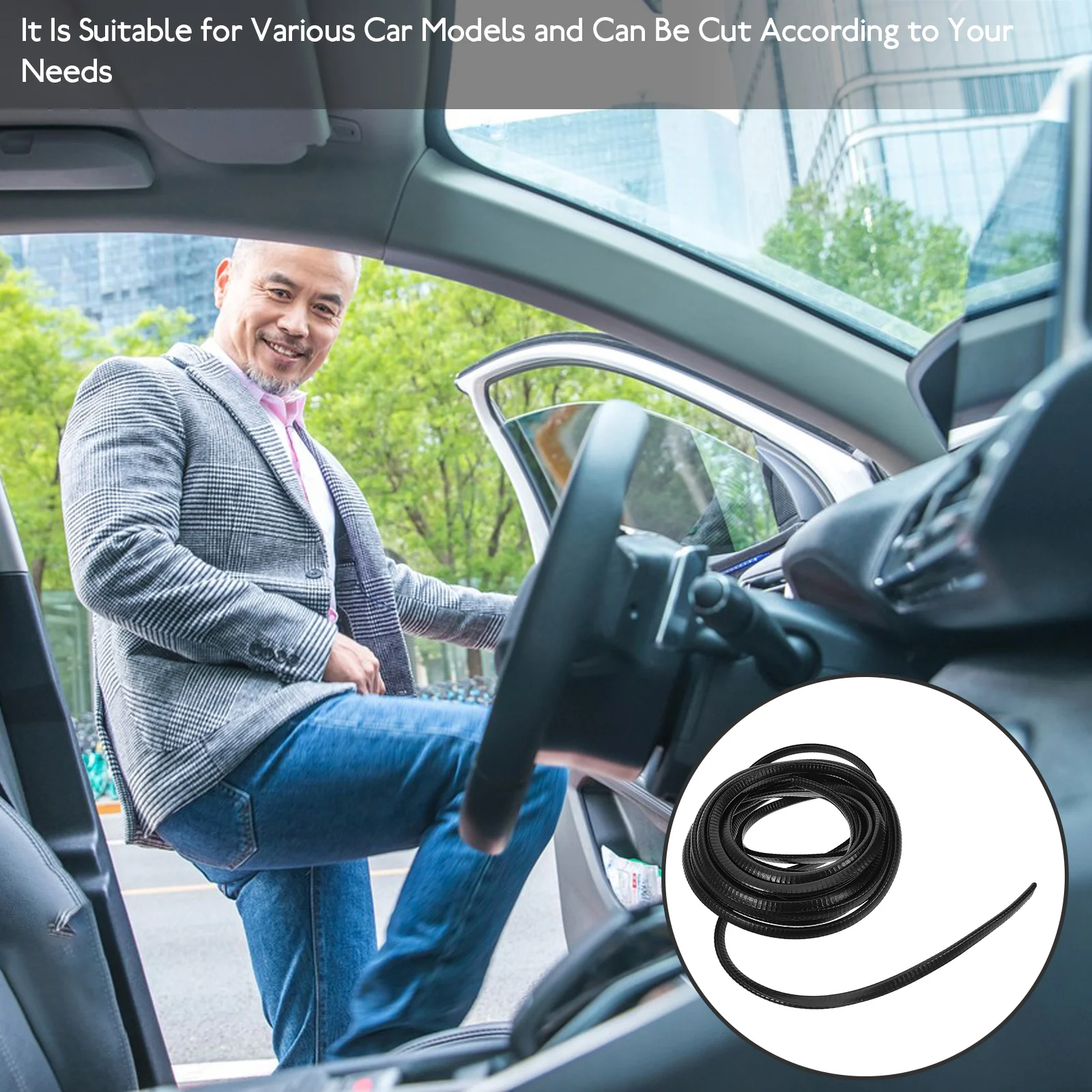 

Steel Reinforced Rubber U Shape Car Door Strip Protector Door Strip Automotive Door Edge Trim