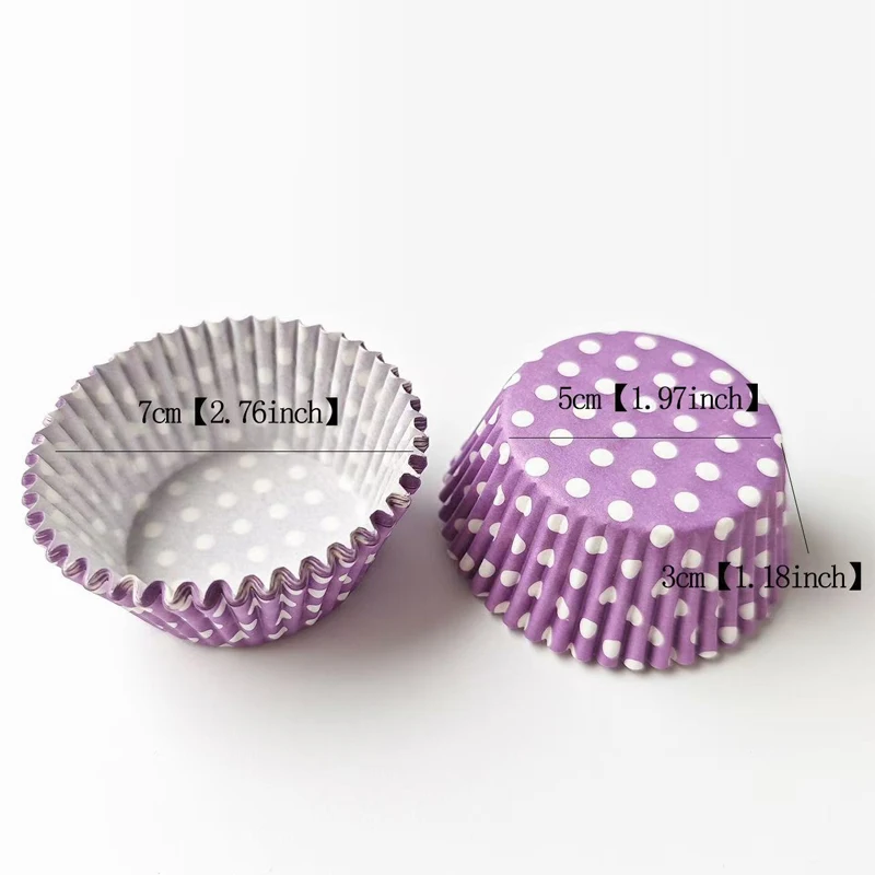 100Pcs Polka Dot Cake Paper Liners, Oil-Proof Baking Cups, Perfect for Cakes, Desserts, and Party Decorations view 3