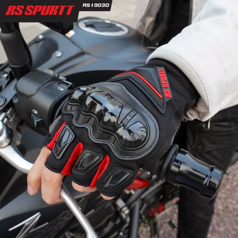 Racing Half Finger Motorcycle Gloves Summer Anti-Slip Breathable Thin Motocross Riding Protective Gear for Men Women