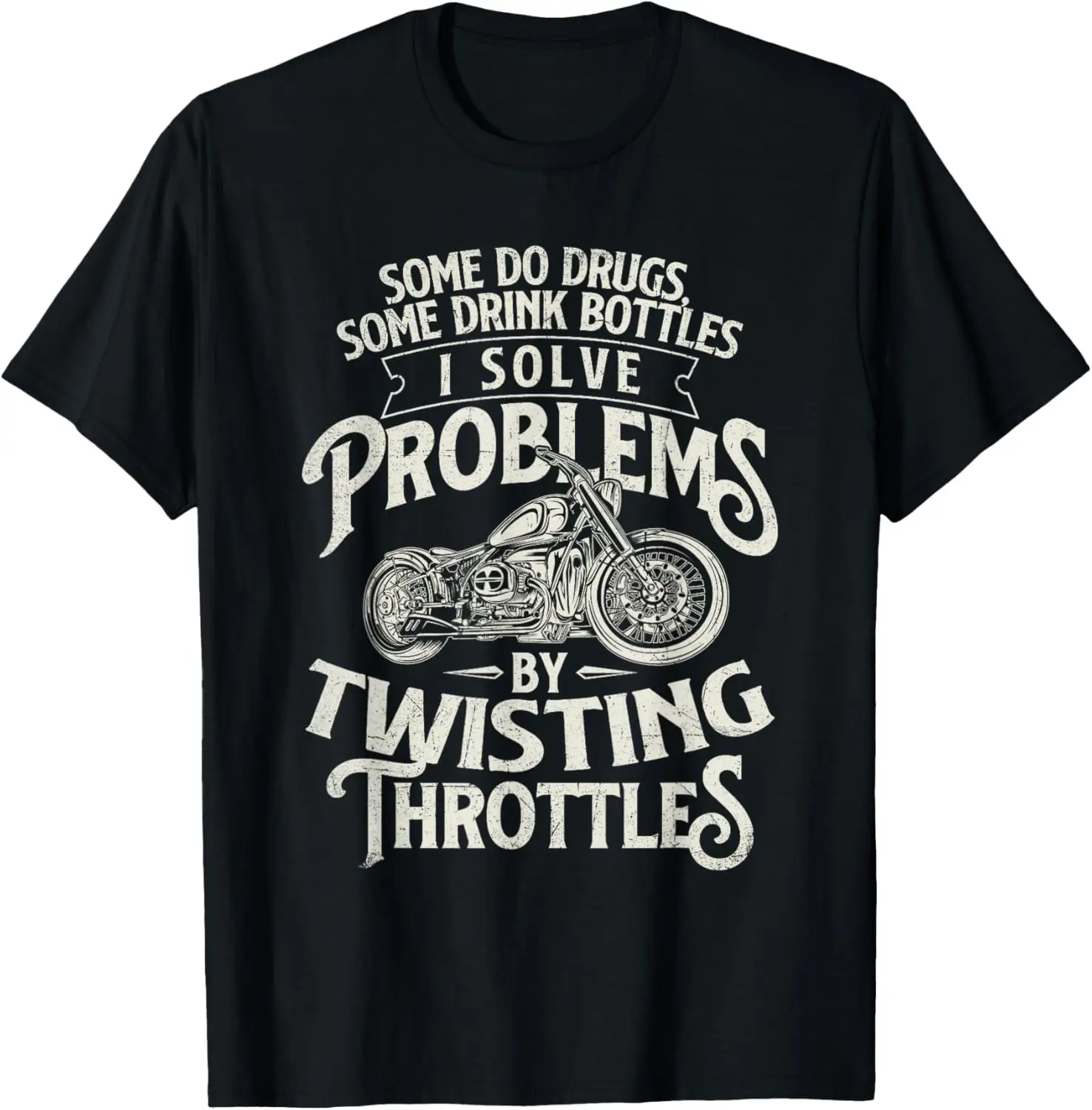 

Я решения проблемы с помощью Twisting Throttles — байкерская мотоциклетная футболка