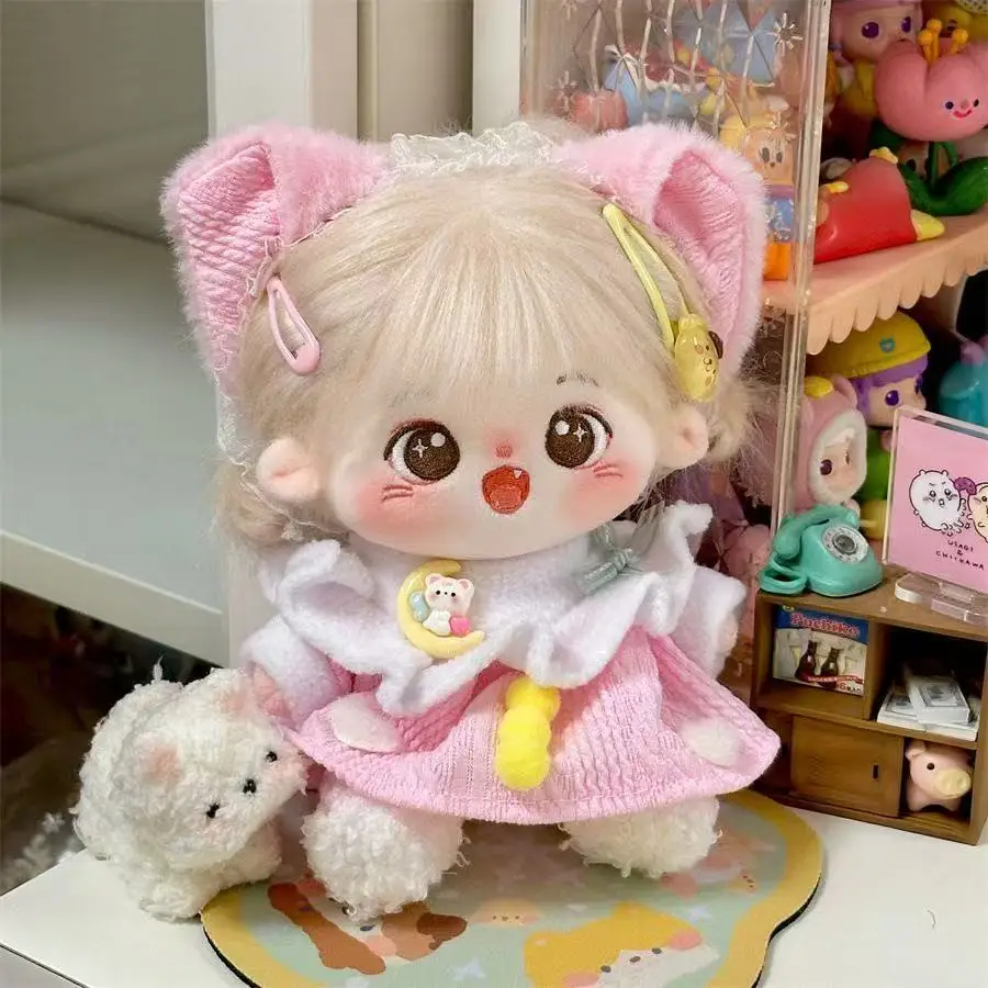 Vestiti per bambole in cotone da 20 cm Abito stile college Abito carino Abito casual per bambole di peluche