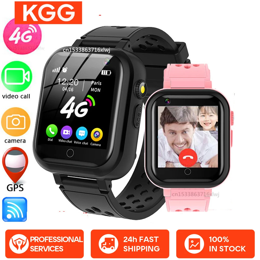 

4G Смарт-часы для детей IP67 Водонепроницаемые GPS WIFI Смарт-часы для детей с фонариком SOS Видеозвонок Подарок на день рождения для детей от 3 до 12 лет