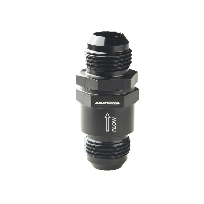 AN6 AN8 AN10 AN12  Aluminium Non Return One Way Check Valve Fuel EFI Fitting Adapter Black