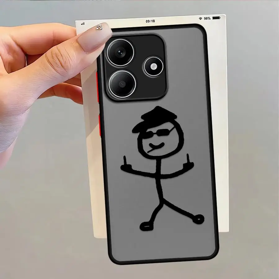 Casing Ponsel untuk Xiaomi Redmi Note 9s 11s 11 12 13 Pro Plus 12S 10s 14 Pro Sampul Lembut Kartun Matchman Lucu Lucu