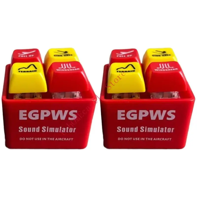 63HF Training Emergency Button Keychain Realistic Alerts Sound and LED Indicators and Crews Keychain