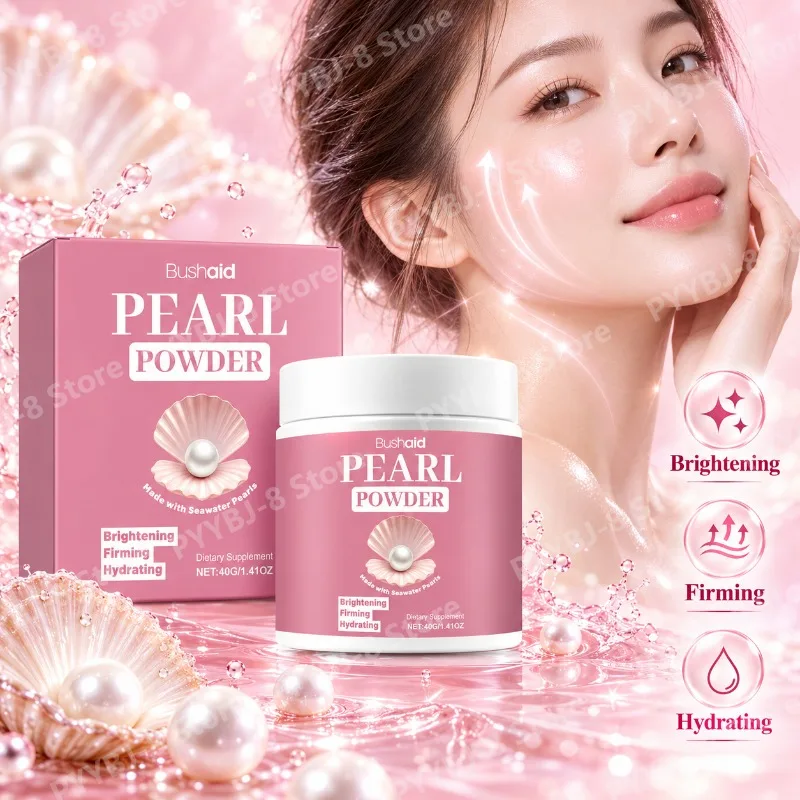 Seawater Pearl Powder, Brightening Firming Hydrating, Support Collagen & Skin Radiance, Healthy Hair & Relaxation,40g 30Servings