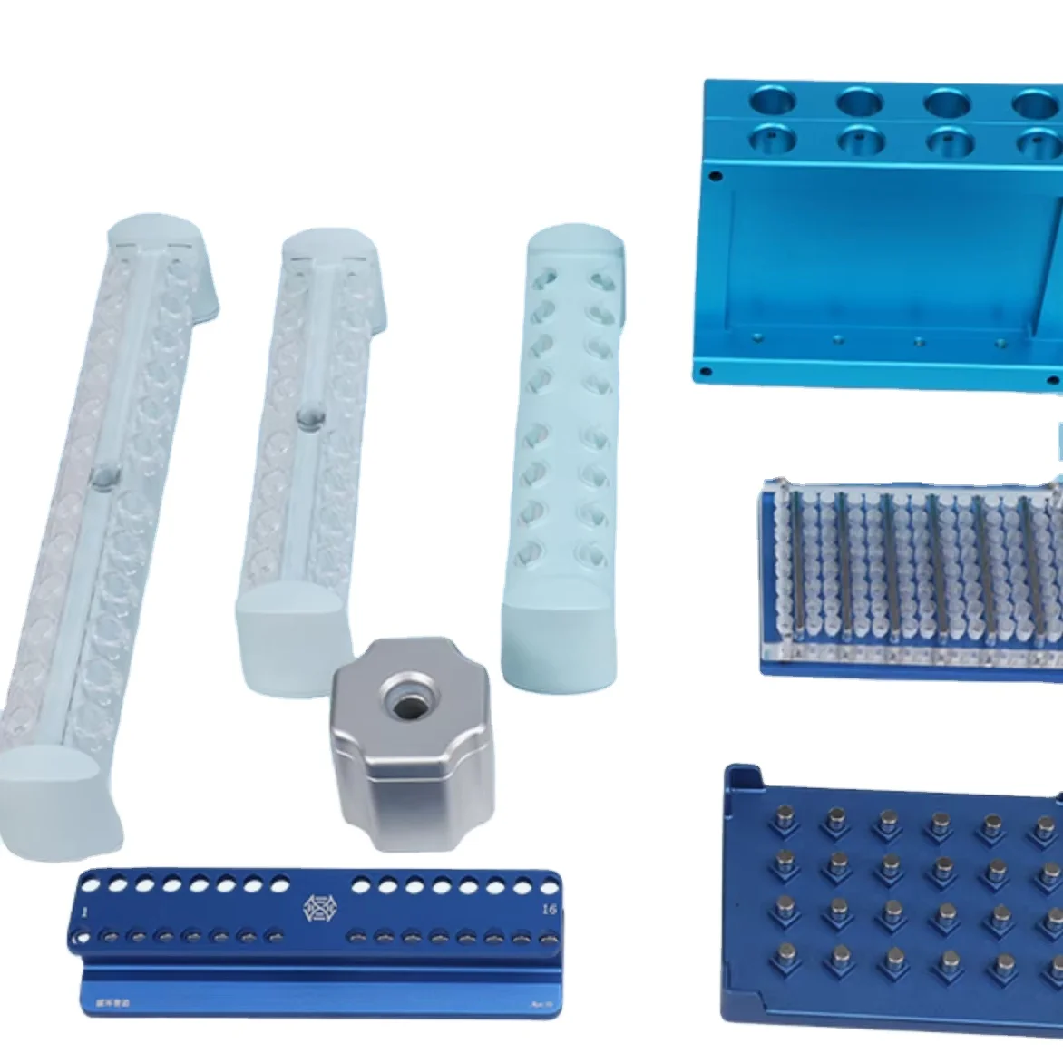 

1.5mL/2.0mL Strong Magnetic Rack with 16 Holes Customizable OEM Magnetic Frame for Lab Supplies