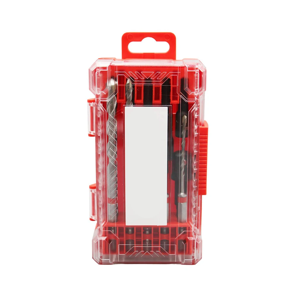 Magnetic Masonry Drill Bit Set 15 pcs with Hex Sockets and Robust Carrying Case for Concrete Brick and for tile Applications