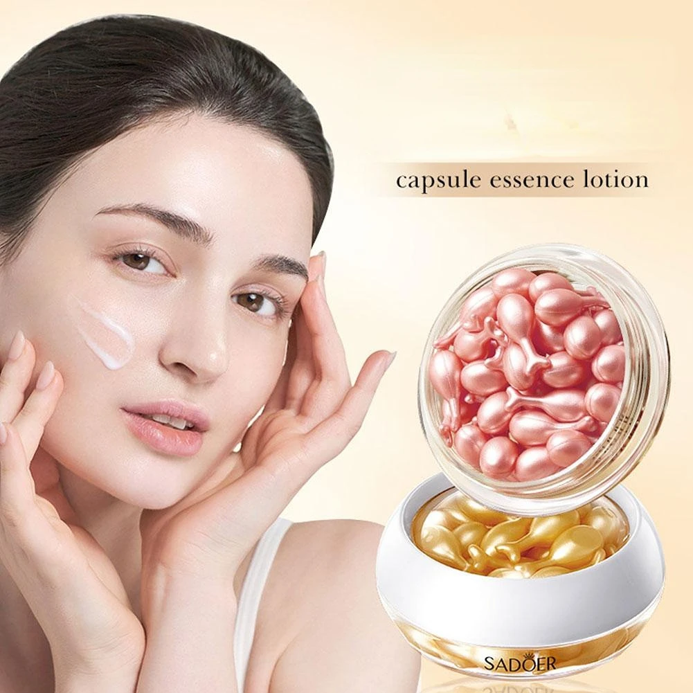 30pcs Fullerene Placenta Capsule Essence Moisturizing Nourishing Serum Repairing Skin Shrink Pores Skin Care Products