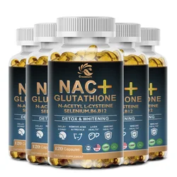 Greensure 60/120pcs NAC Glutathione Capsules Collagen Antioxidant, Immune & Thyroid Support - Non-GMO, Vegan