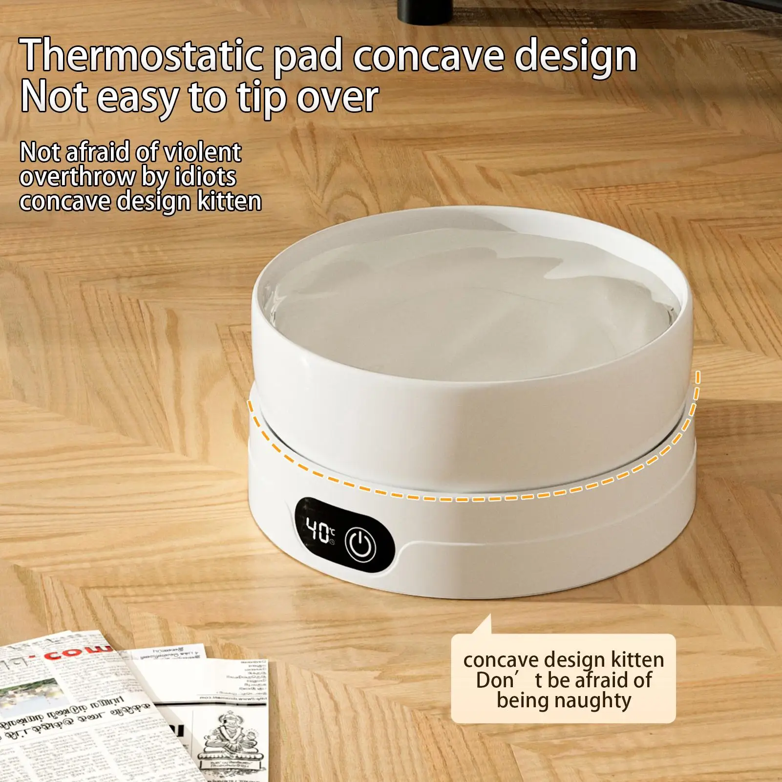 

Heated Pet Bowl 4 Temperature Settings Thermal Water Dish For Dogs Cats Winter Warm Drinking Plate Animals Chickens Ducks Birds