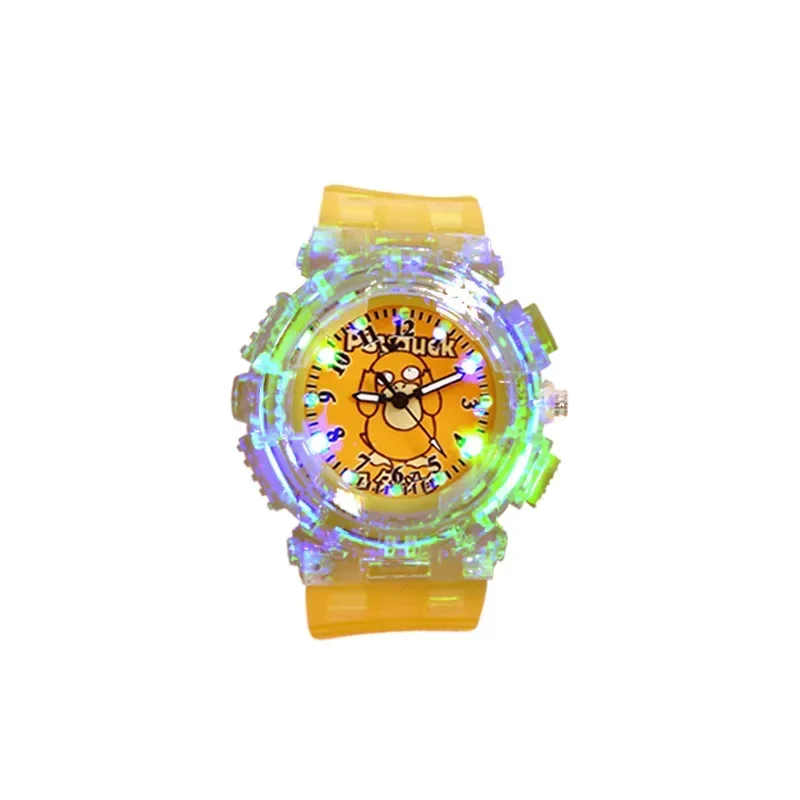 Reloj luminoso de Pikachu para niños y niñas, accesorio colorido de la princesa Elsa, Jenny, regalo creativo de cumpleaños