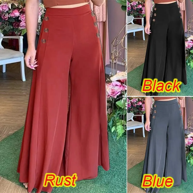 

Wide Leg Pant Capris Ladies High Waist Pantalon Palazzo Oversized Women Spring Casual Pants Solid Suits Trouser