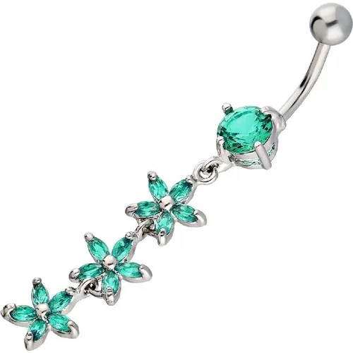 Getss Prg009A Flower Model Steel Navel Piercing