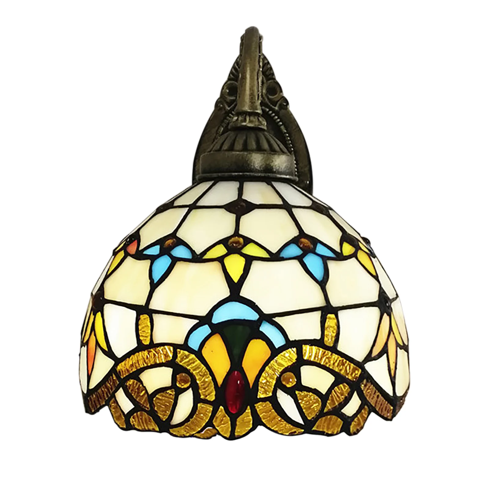 

Baroque Wall Light with Glass Shade, Rust-Resistant Hardware, Soft Lighting Effect, Ideal for Home, Bedrooms, and Living Rooms