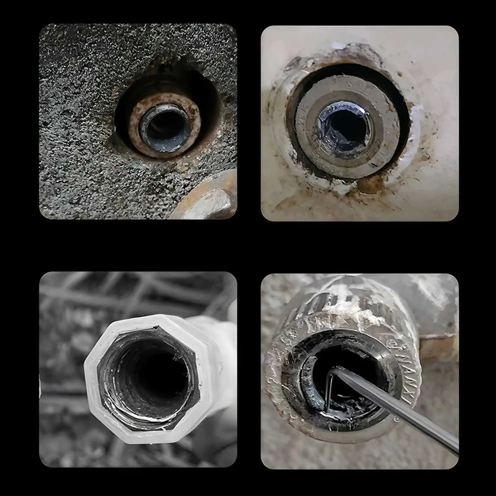2 pieces of faucet angle valve broken wire puller 4/6 point broken pipe head screw puller faucet angle valve broken wire puller