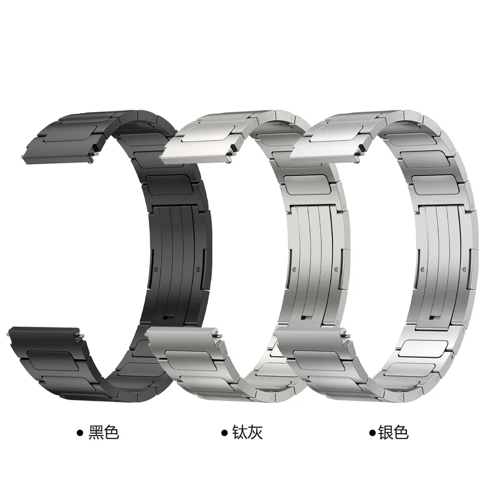 Bracelet en titane pour HUAWEI ÜCH 4/4 Pro, bracelet de montre de luxe 22mm pour Huawei UlOscar Smartwatch, bracelet d'affaires noir ou argent