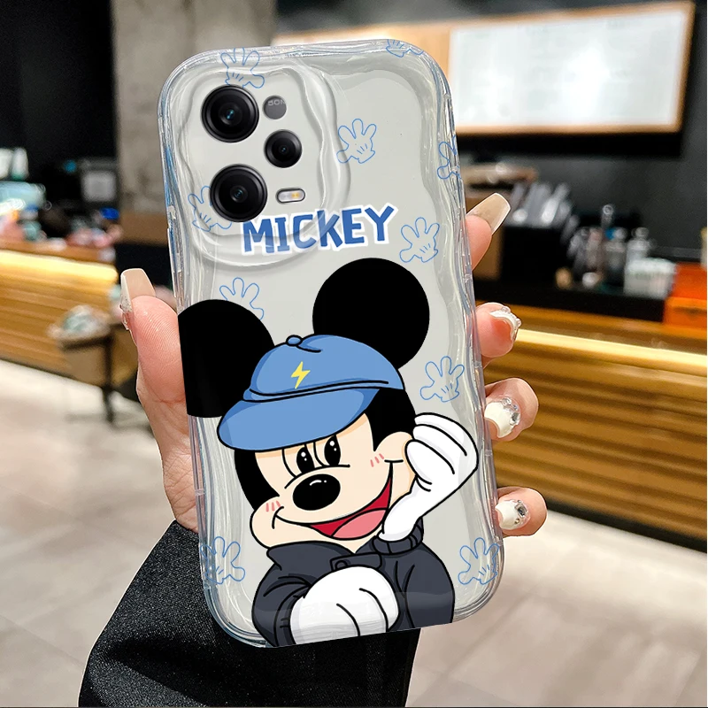 Funda ondulada de Mickey Mouse de Disney para Xiaomi Redmi Note 14 13 12 11 10 9 Pro Plus 14S 12S 11S 10S 9S Redmi 14C 14R 13C 12 4G 5G
