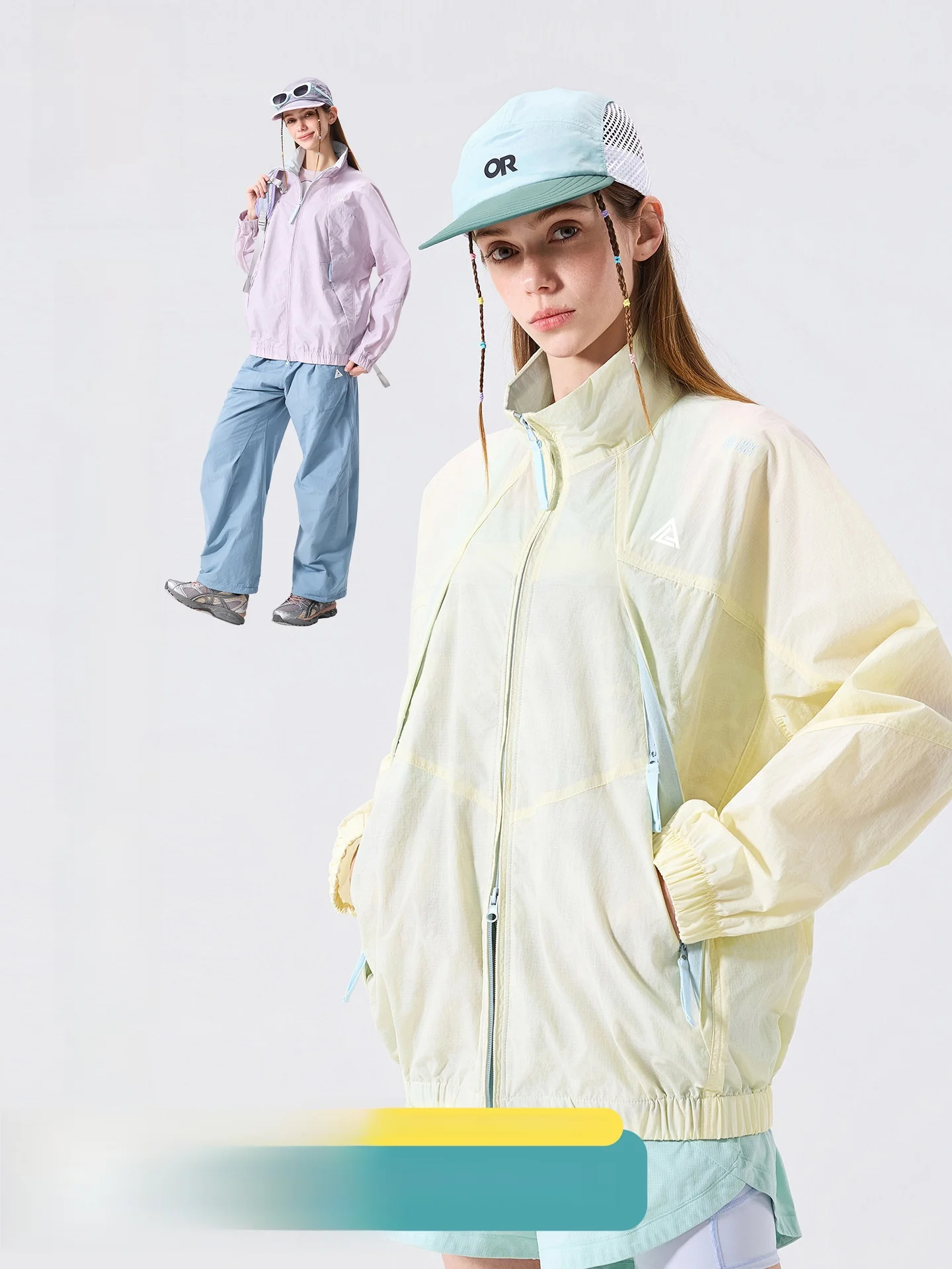 LAZY DAY Outdoor Three-Proof Water-Resistant Jacket Women's Spring Summer Loose Moisture-Wicking Quick-Dry Stand Collar Coat