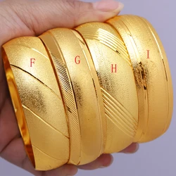 Adixyn(one piece)Big Wide Ethiopian Bangles Jewelry Gold Color Bangles&Bracelets Dubai African Men Women Gifts