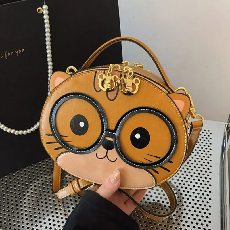 

Милая женская сумка с героями мультфильмов, ценная круглая сумка, новая модная универсальная сумка через плечо, изысканная персонализированная сумка-мессенджер