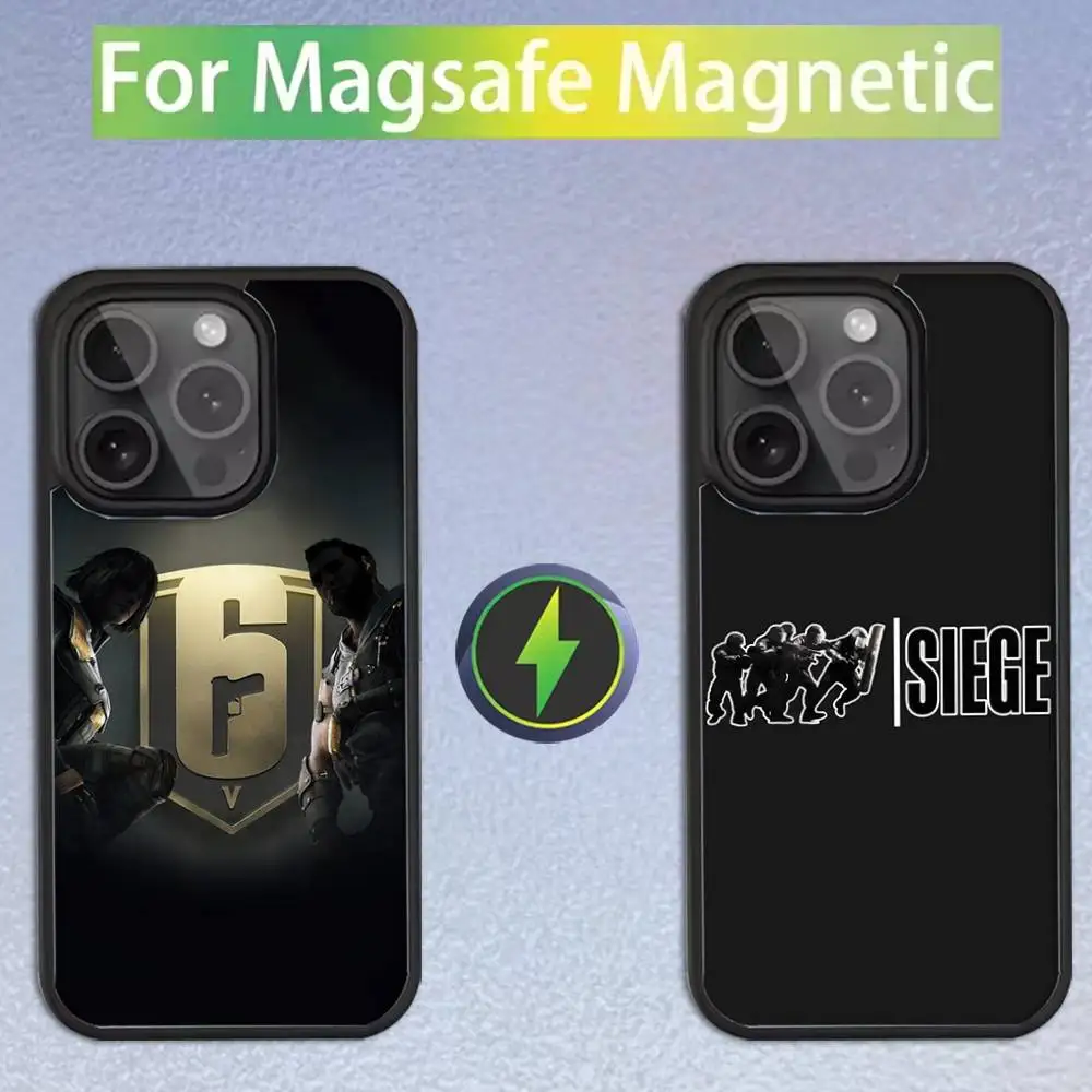 

R-Rainbow Game S-Six S-Siege Phone Case For iPhone 16,15,14,13,12,11,Pro,Max,Plus,Mini,SE Magsafe Magnetic Wireless Charging