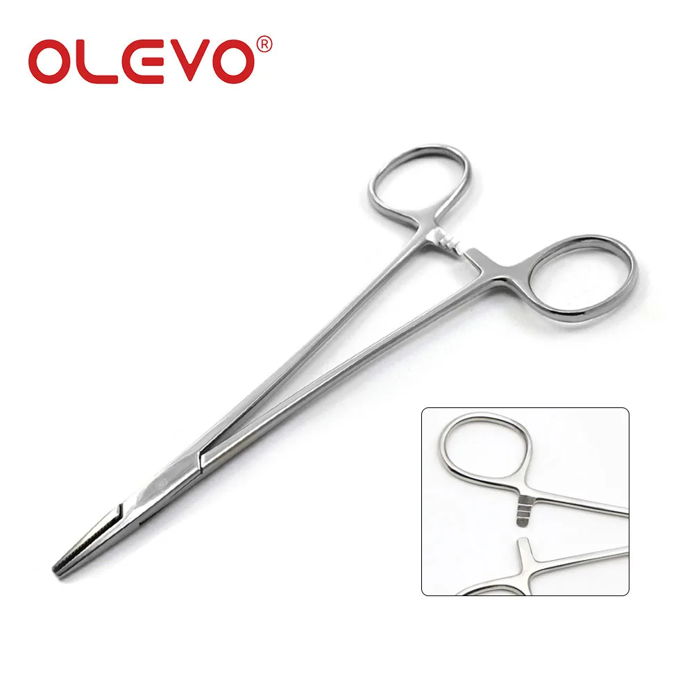 OLEVO Dental Surgicals Needle Holder Pliers Stainless Steel Forceps Orthodontic Stainless Steel Tweezer Dentist Instrument Tools