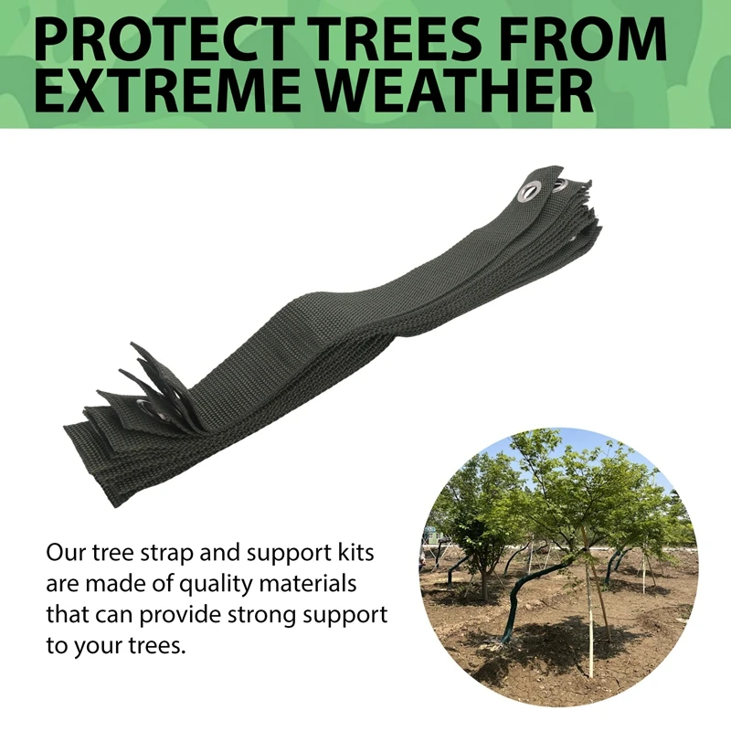 

Tree Strap With Grommet Strong Load Bearing Good Support Effectively Fixed Newly Planted Branch Belt Garden Tool