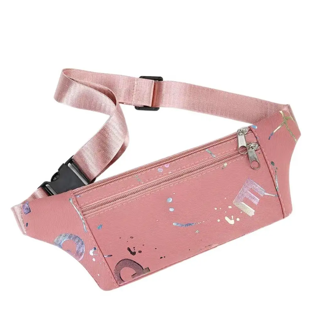 

Adjustable Patchwork Nylon Chest Bag Korean Style Zipper Sports Waist Bag Handbag Shoulder Bag Canvas Crossbody Bag Travel