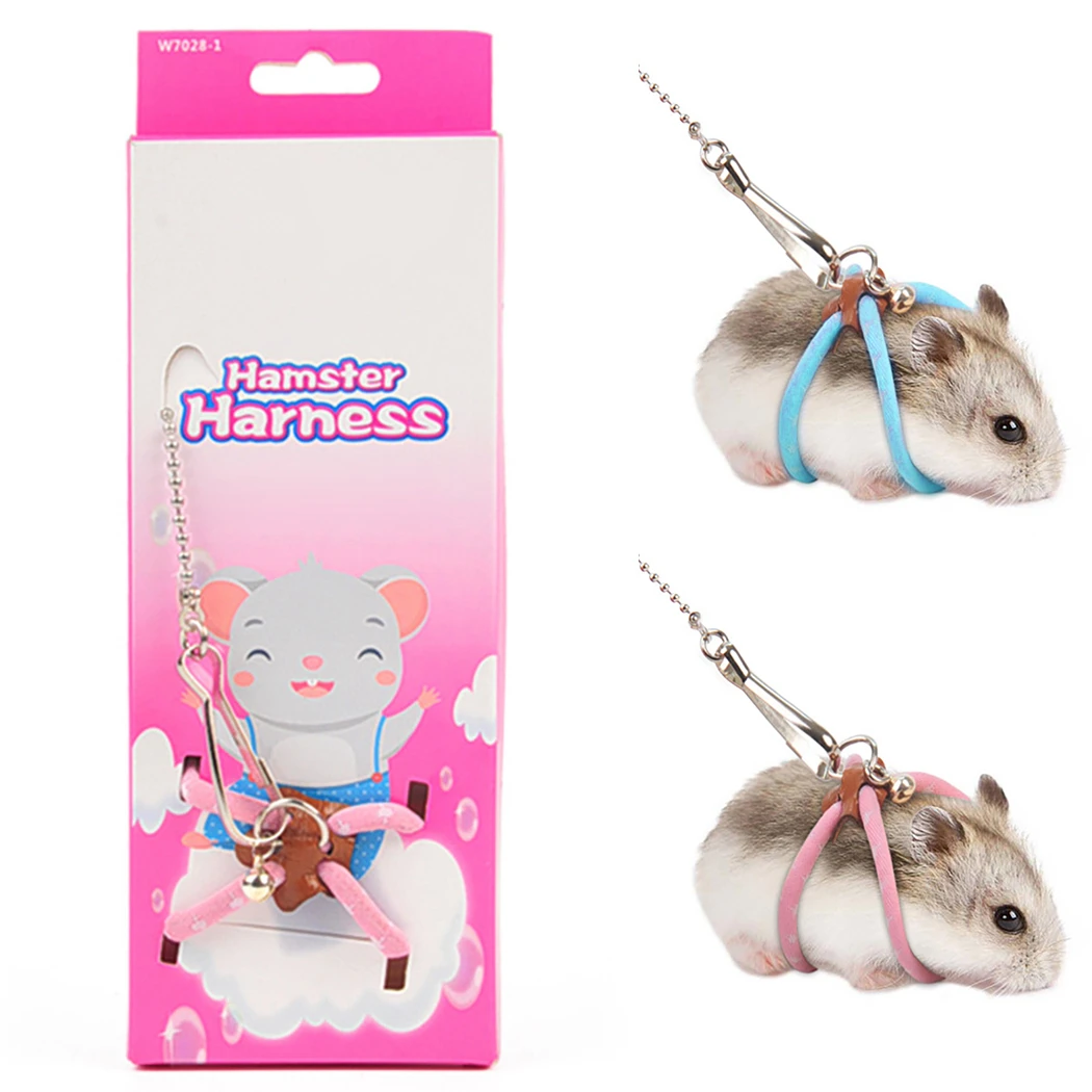 

Pet Adjustable Soft Harness Bird Mouse Hamster Ferrets Rat Pig Leash Anti-bite Traction Rope Guinea Pig Accessories