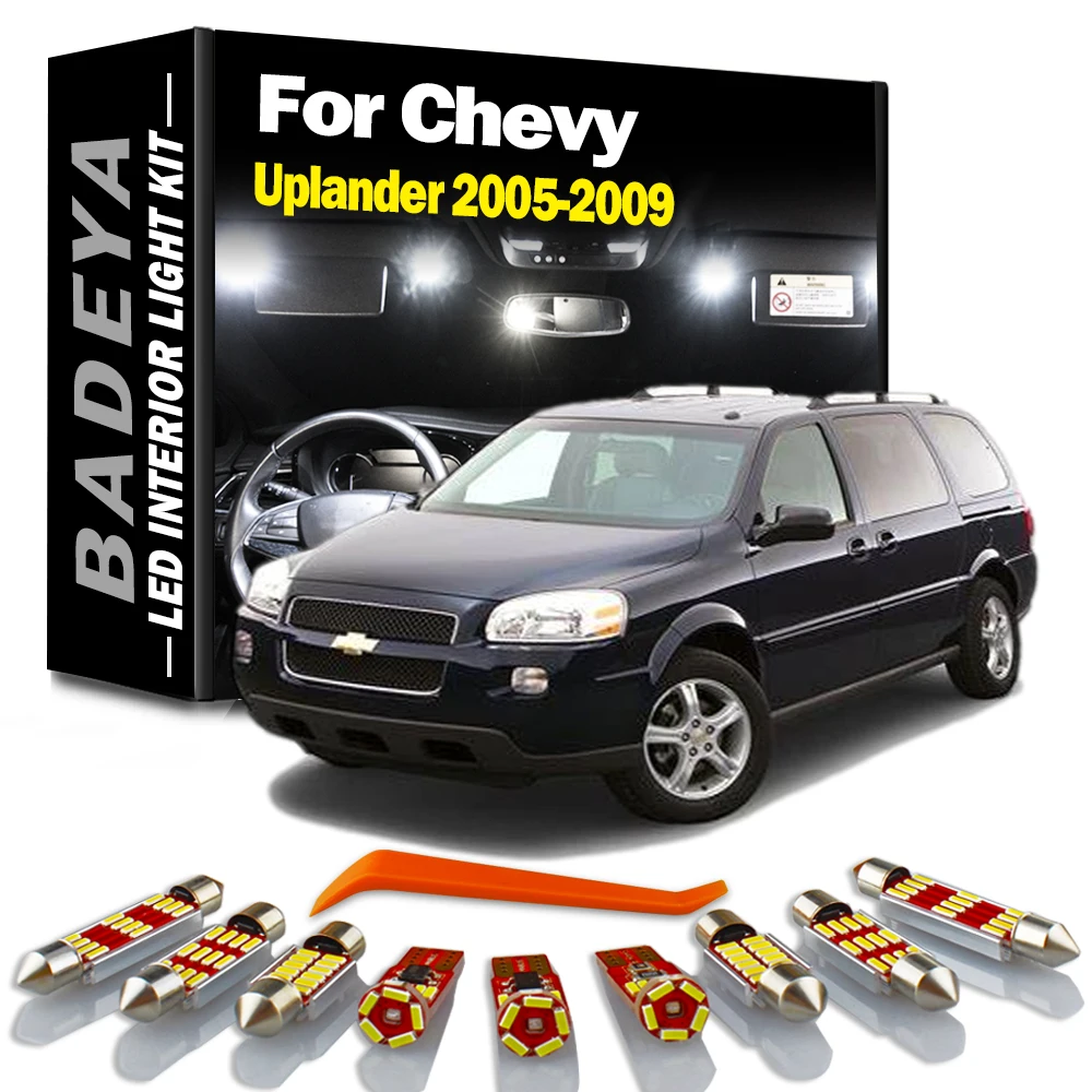 BADEYA 14Pcs Canbus LED Interior Map Dome Light Kit For Chevrolet Chevy Uplander 2005 2006 2007 2008 2009 Indoor Car Led Bulbs