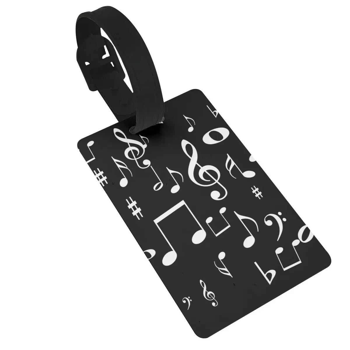 Music Notes Luggage Tags Suitcase Accessories Travel PVC Cute Baggage Boarding Tag Portable Label Holder ID Name Address