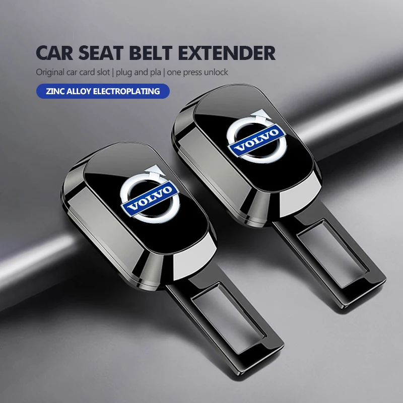 

Car Seat Belt Extender Plug Auto Logo Safety Strap Extension For Volvo Xc60 Xc90 V40 V60 S60 V50 V90 S80 C40 XC40 V70 XC70 C30
