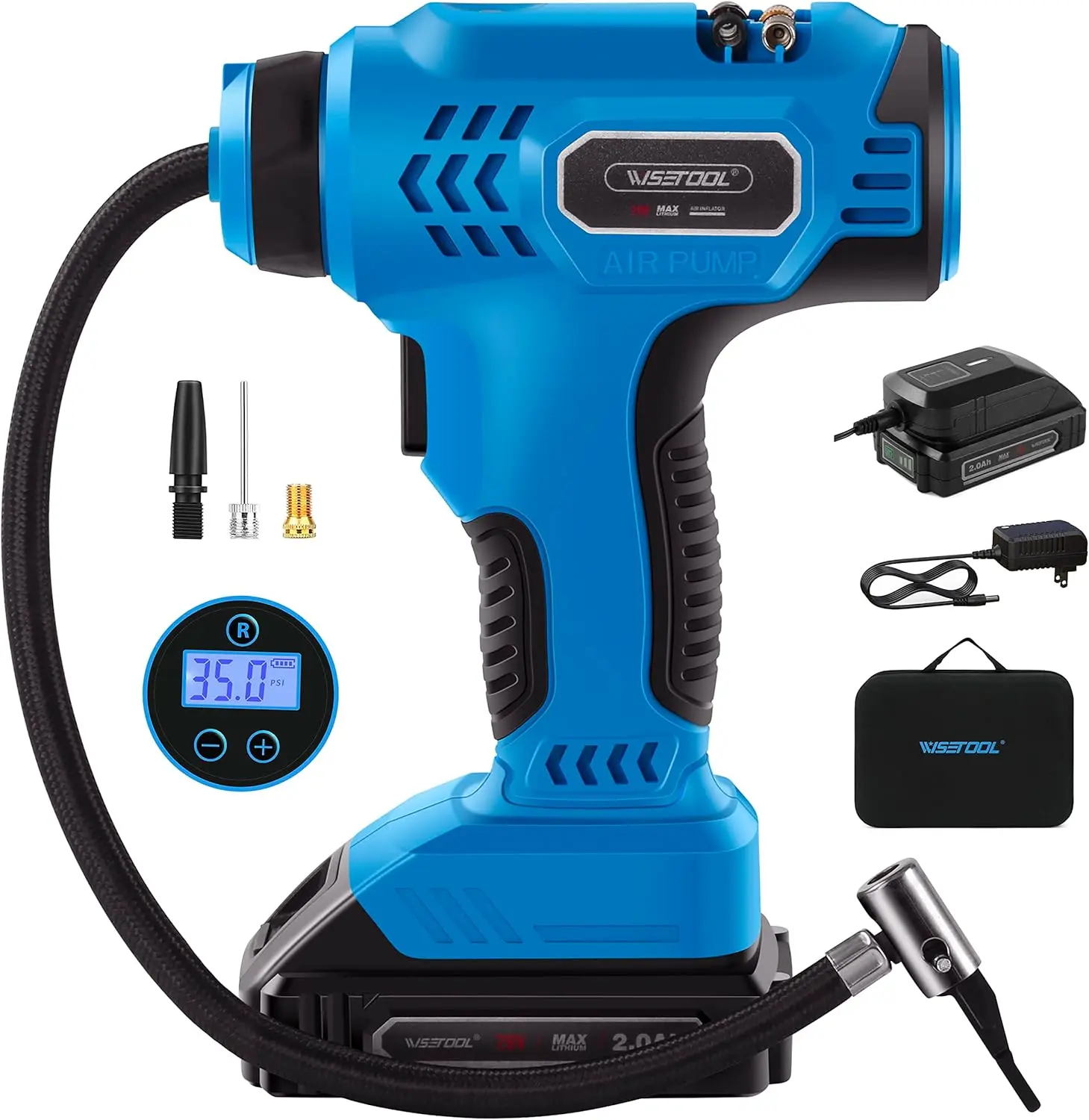 

20V Cordless Tire Inflator, 150PSI Digital Air Pump for Car, Bike, Motorcycle Tires