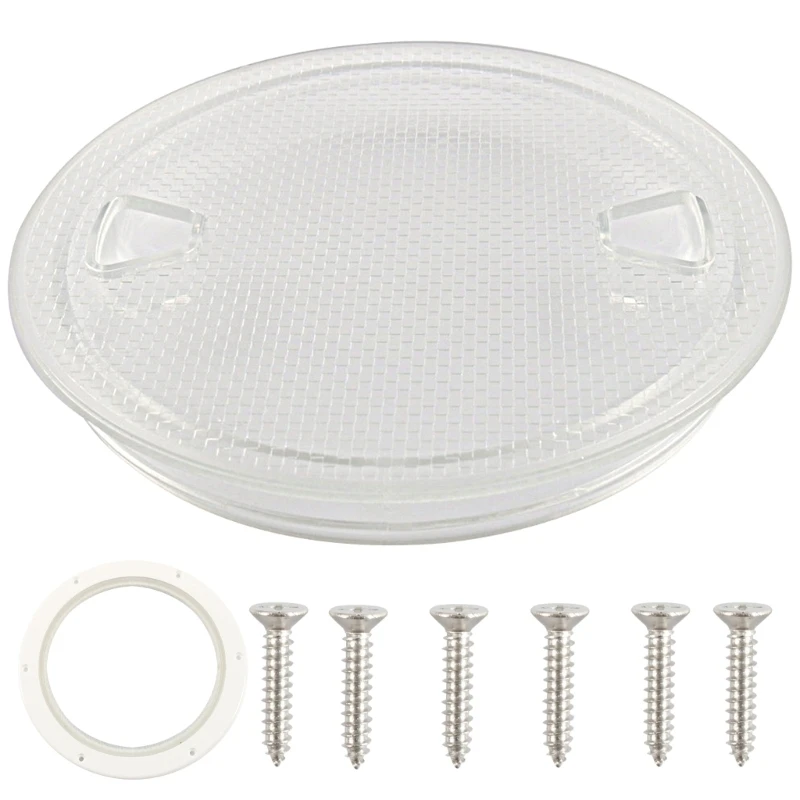 Y4UA 6'' Circular Nonslip Inspection Hatches Boat Hatches Deck Plate with Detachable Cover for Marine Boat Kayaks Yacht
