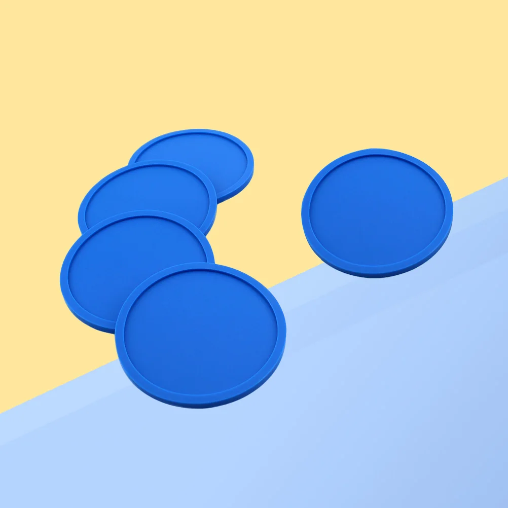 

5 Pcs Premium Silicone Drink Coasters Heat Resistant for Hot Cold Beverages Home Decor Side Tables Bars Restaurants Eye Catching