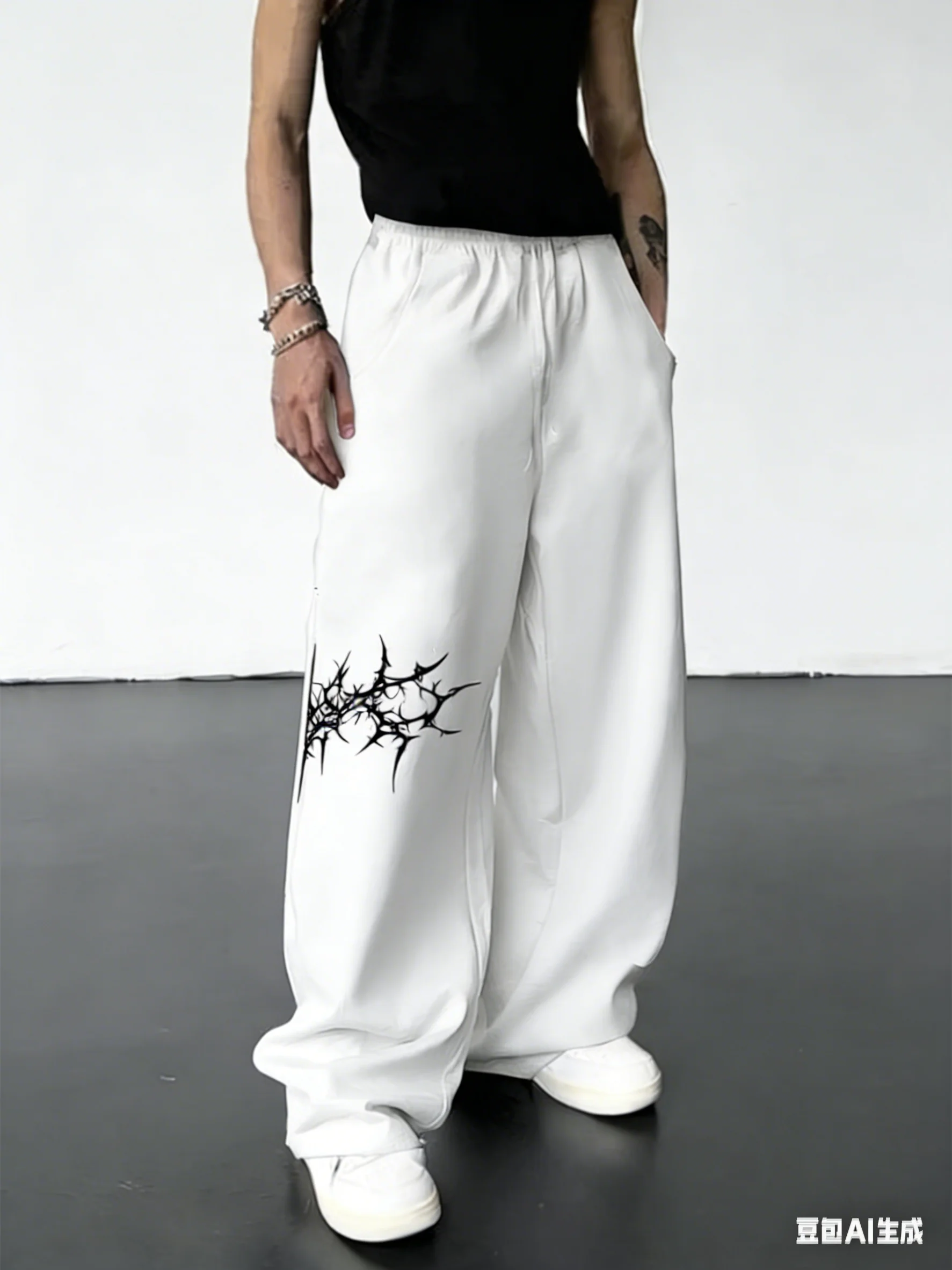 2026 Autumn and Winter Hot Selling Fashionable Hip-hop Gothic Texture Men's Casual Sports Outdoor Breathable Jogging Pants
