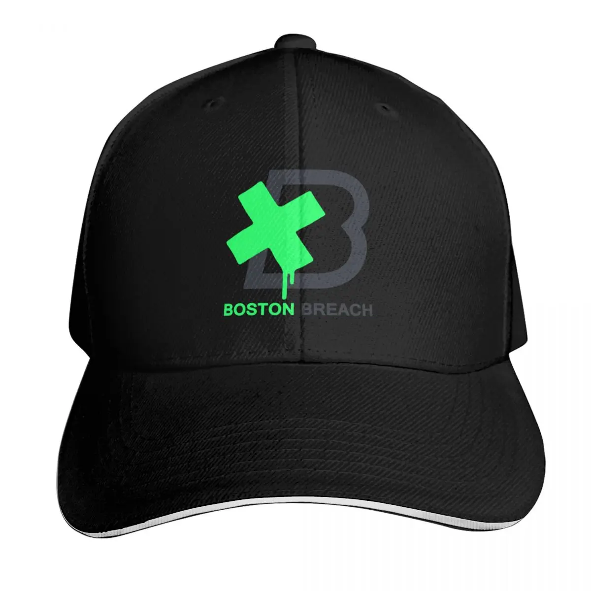 Boston Breach Merch Logo Baseball Cap Sun Protection UPF 50+ Breathable Mesh Back Adjustable Buckle Closure
