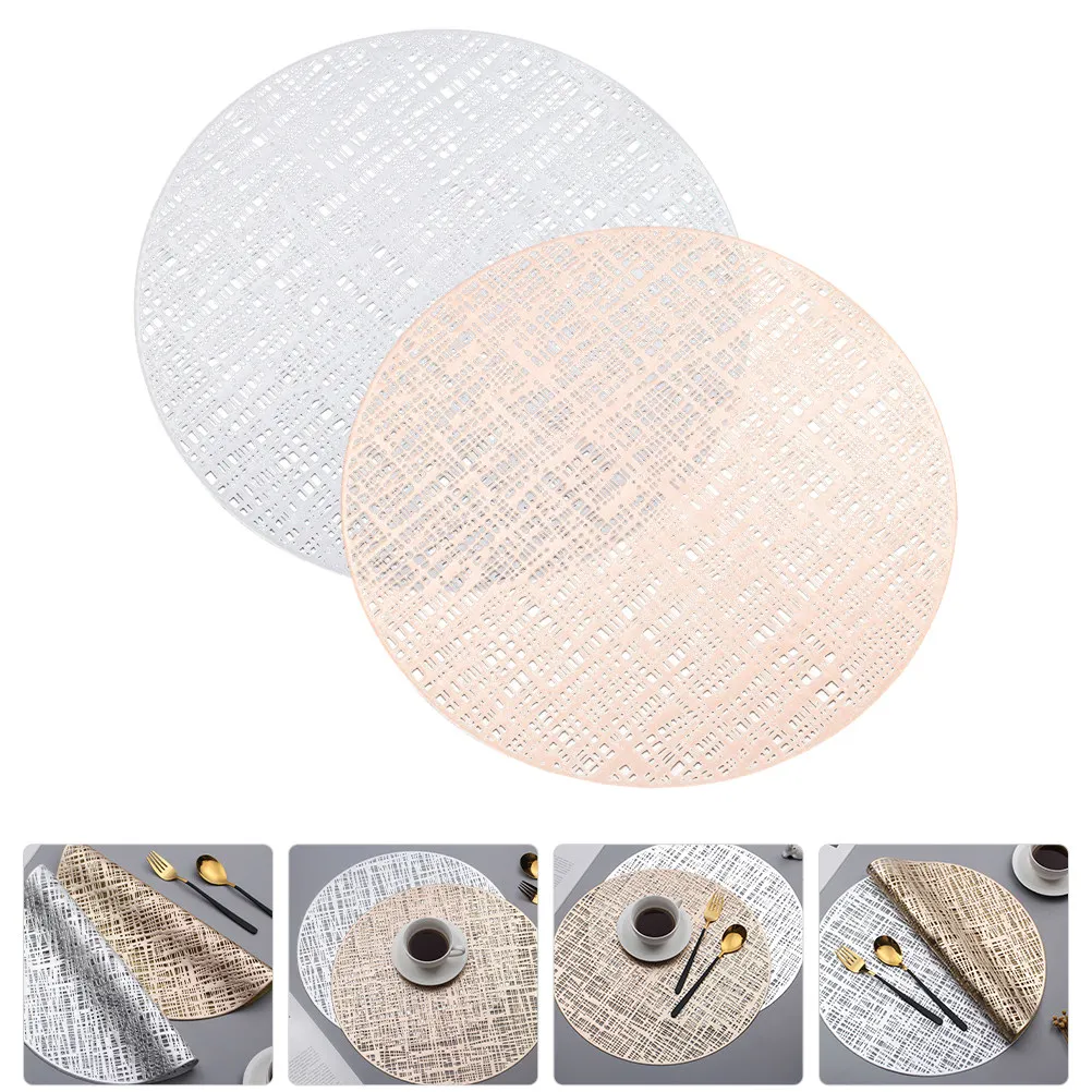 2Pcs Placemats Premium Home Dining Table Mats Stain Spill Resistant Decorations for Table Kitchen Hotel Christmas Halloween Use