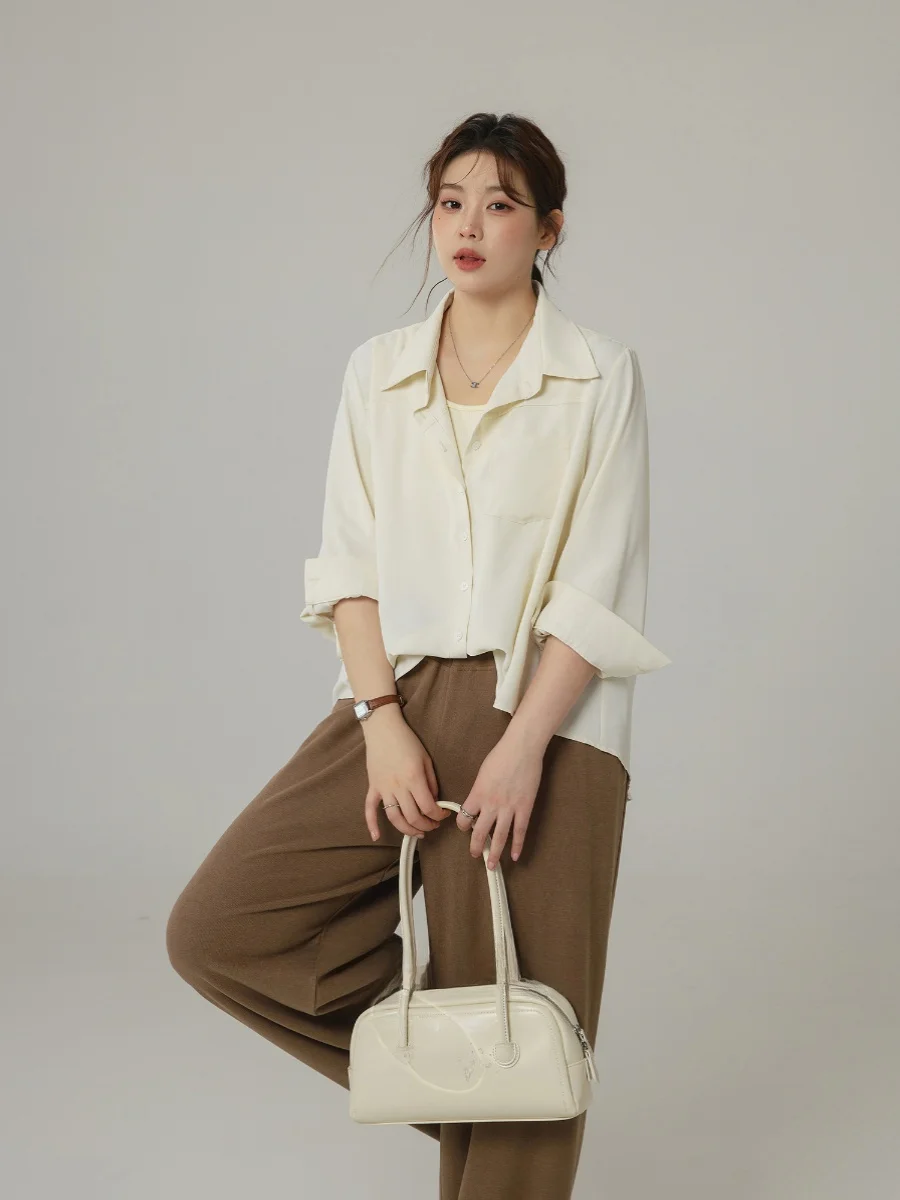 

Женские длинные свеки больших размеров, свободные, закрывающие живот, модный дизайн, повседневная офисная одежда, осень-зима, новинка, корейская версия...