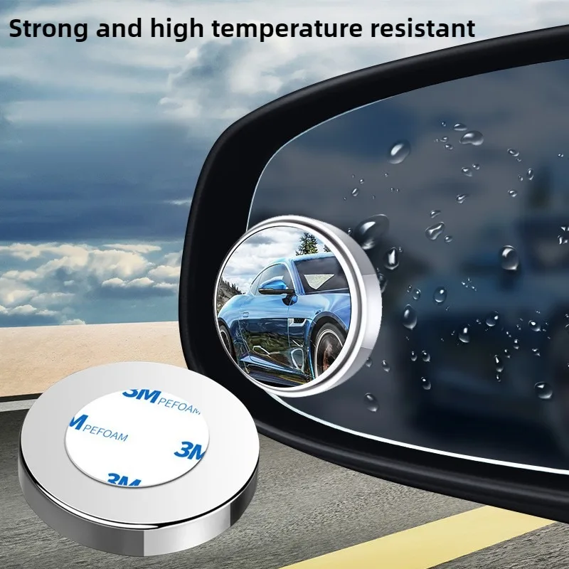 Car Rearview Mirror Small Circular Mirror High-definition Auxiliary Wide-angle Mirror Convex Surface Accessory cars Car sticker