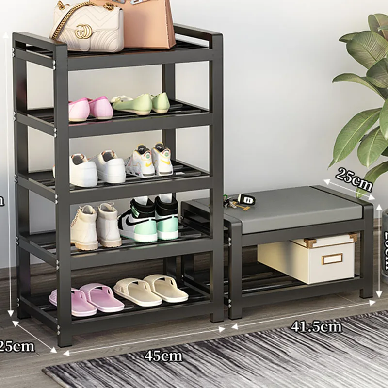 

Shelves Space Saving Shoe Stand Storage Bench Cabinet Designer Shoe Stand Floor Entrance Hall Sapateira Postmodern Furniture