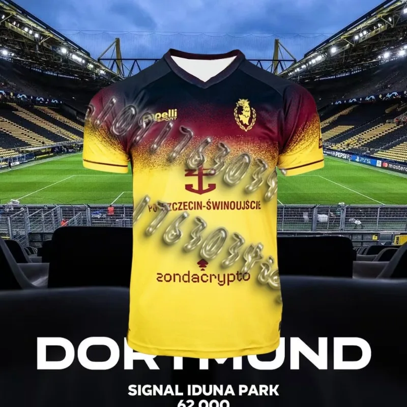 เสื้อฟุตบอลทีมชาติโปแลนด์ ปี 2025 แบบแห้งเร็ว รุ่นพิเศษสำหรับผู้ชาย/เด็ก  ทีม Pogoń Szczecin