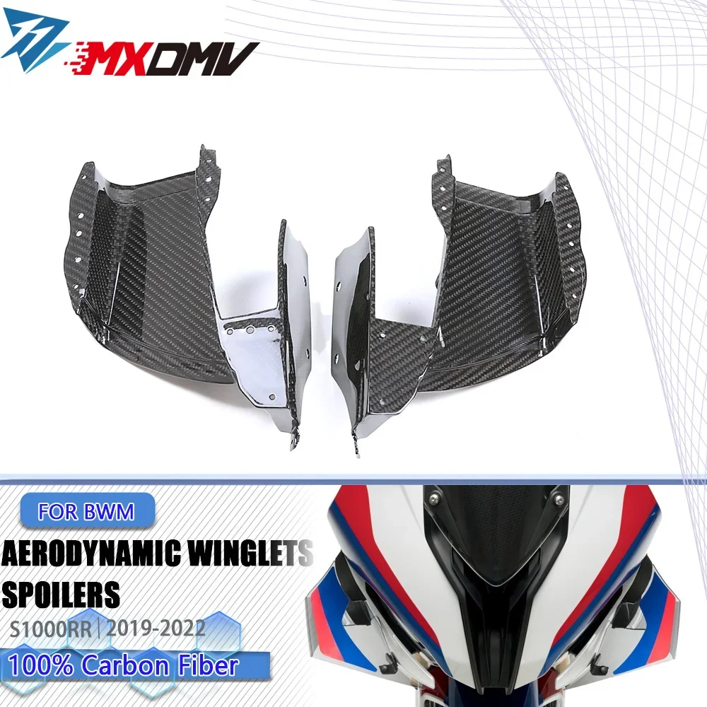 

For BMW S1000RR M1000RR 2020 2021 2022 2023 Carbon Fiber Side Fixed Winglets Fairing Kits Motorcycle Parts Aerodynamic Wing