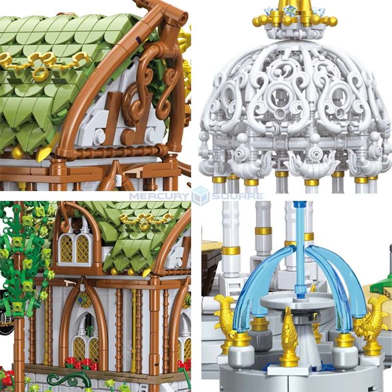 Modelo de taverna blocos de construção moc 33238 vila cena casa medieval arquitetura modular idéias tijolos presente brinquedo kit crianças adultos