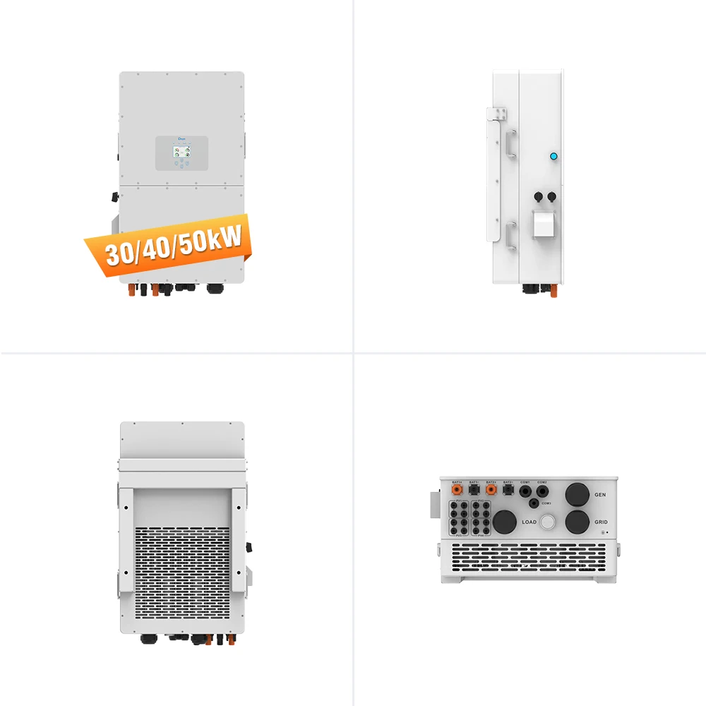 HV 40kWh 100kWh 200kWh Lithium Ion Battery 6000 Cycles Commercial Hybrid Solar System 30kW 40kW 50kW 630W ‘TOPCon Bifacial Panel