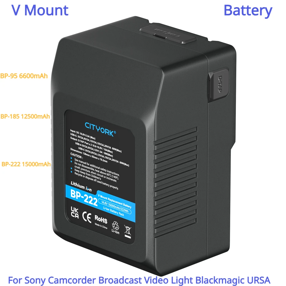 

PD20W Cable for Sony Camcorder Broadcast Video Light Blackmagic URSA With BP Battery V Mount V-Lock BP-222 BP-185 BP-95 Battery